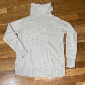 Speckled grey turtleneck sweater